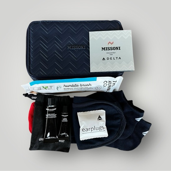 MISSONI Delta One First Class Amenity Kit Sealed Unopened Travel Navy New - Picture 5 of 15